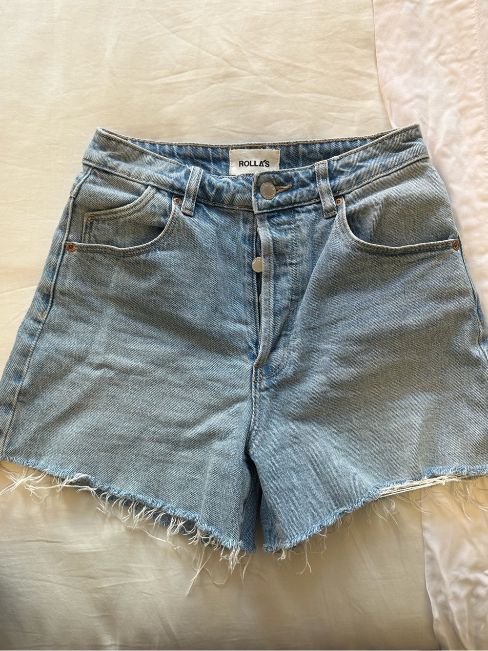 ROLLA'S Light Wash High-Waisted Denim Shorts Size 26